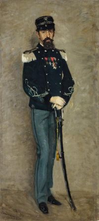 Zandomeneghi Federico Porträt eines Infanteriekapitäns auf Leinwand