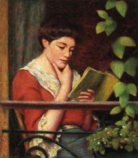 Zandomeneghi Federico Reading By The Window canvas print