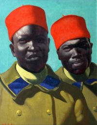 Zinkeisen African Soldiers canvas print