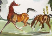 Zinkeisen Horse And Foal canvas print
