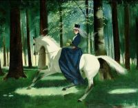 Zinkeisen Lady On A White Horse canvas print