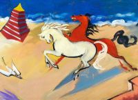 Zinkeisen The Red Horse canvas print