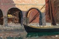 Zoff Alfred A Canal With A Boat