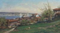 Zonaro Fausto A View Of Constantinople With The Dolmabahce Mosque Seen From The Hills Of Gumussuyu