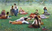 Zonaro Fausto After The Game 1887 canvas print