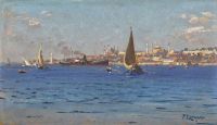 Zonaro Fausto Off Seraglio Point 1905 canvas print