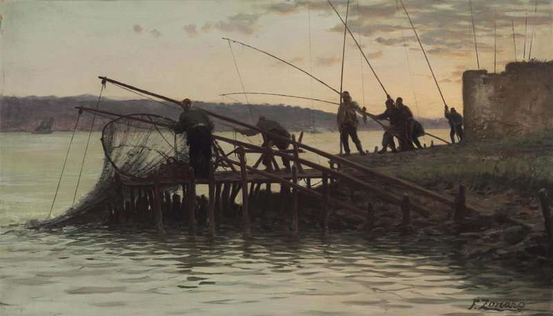 Zonaro Fausto Pescatori Alla Bilancia 3 Sul Bosforo canvas print