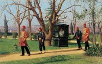 Zonaro Fausto The Daughter Of The English Ambassador Riding In A Palanquin 1889 canvas print