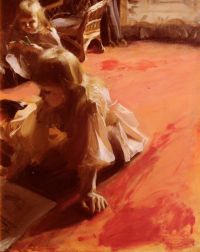 Zorn Anders A Portrait Of The Daughters Of Ramon Subercasseaux canvas print