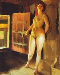 Zorn Anders At The Door Of The Loft canvas print
