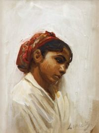 لوحة زورن أندرس للرأس لفتاة إسبانية إشبيلية مطبوعة