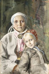 Zorn Anders Mona And Karin 1885 canvas print