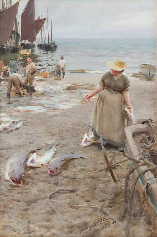 Zorn Anders On The Beach St Ives Cornwall England canvas print