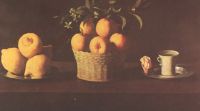 Zurbaran Francisco De Stillleben mit Zitronen Orangen und Rose