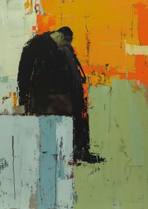 Melancholy in Vibrant Hues wall art