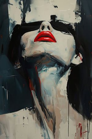 Echoes of Emotive Elegance - Abstract Expression wall art