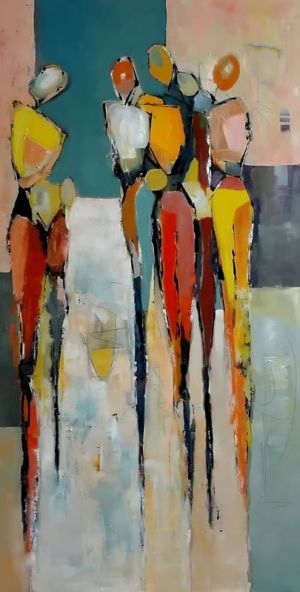 Harmonious Silhouettes - Dance of Colors wall art