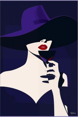 Mystique in Violet - Elegant Silhouette Art wall art