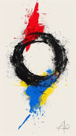 Ethereal Expression: Enso Sonata wall art