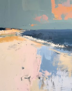 Coastal Serenity - Modern Abstract Expression wall art