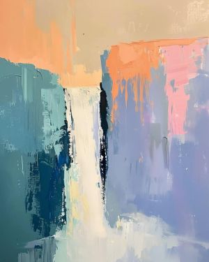 Ethereal Cascade - Abstract Serenity wall art