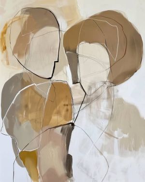 Interwoven Echoes: A Study in Earth Tones wall art