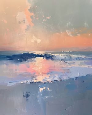 Ethereal Seascape at Dusk wall art
