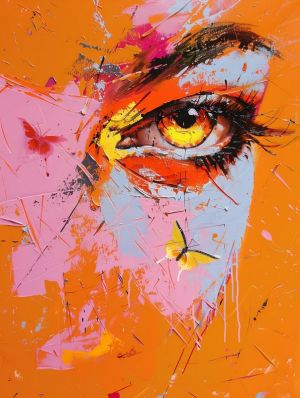 Vibrant Eye of Perception - Modern Abstract Canvas wall art