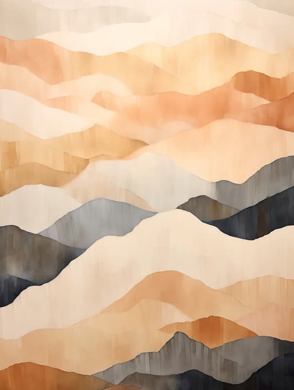 Ethereal Horizons: Contemporary Abstract Landscape premium reproduction