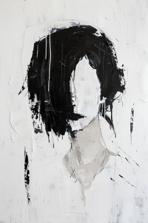 Monochrome Enigma: Modern Expression wall art