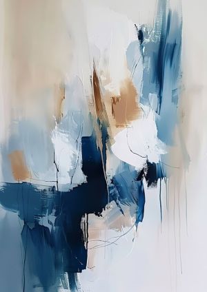 Ethereal Dreamscape - Abstract Blue Serenity wall art