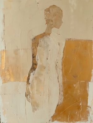 Ethereal Silhouette in Amber Hues wall art