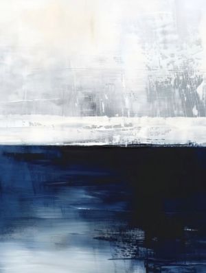 Ethereal Horizon: A Symphony in Blue and White wall art