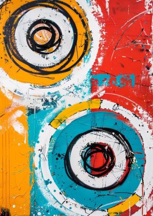 Vibrant Concentric Dynamics wall art