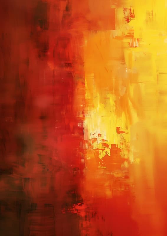 Luminous Radiance: A Study in Warm Hues premium reproduction