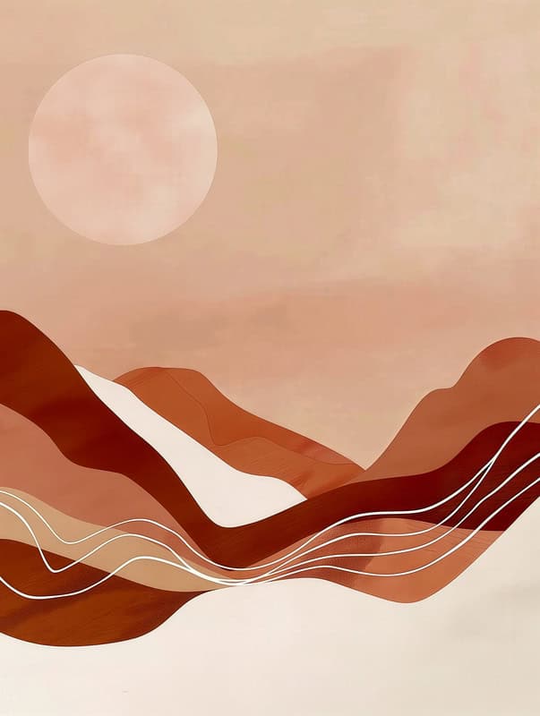 Serenity in Terracotta Hills premium reproduction