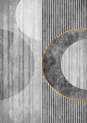 Eclipse Harmony: Monochrome Art Deco Elegance wall art