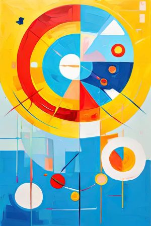 Harmonious Spectrum: A Dance of Color and Form wall art