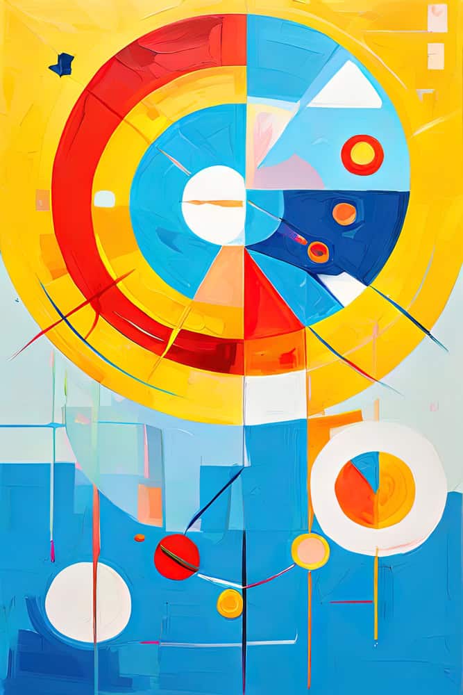Harmonious Spectrum: A Dance of Color and Form premium reproduction