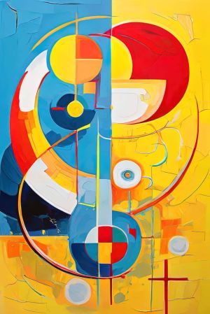 Elysian Geometries: A Symphony of Colors wall art