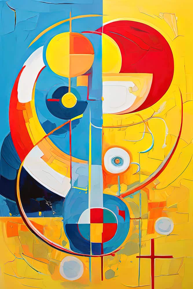 Elysian Geometries: A Symphony of Colors premium reproduction