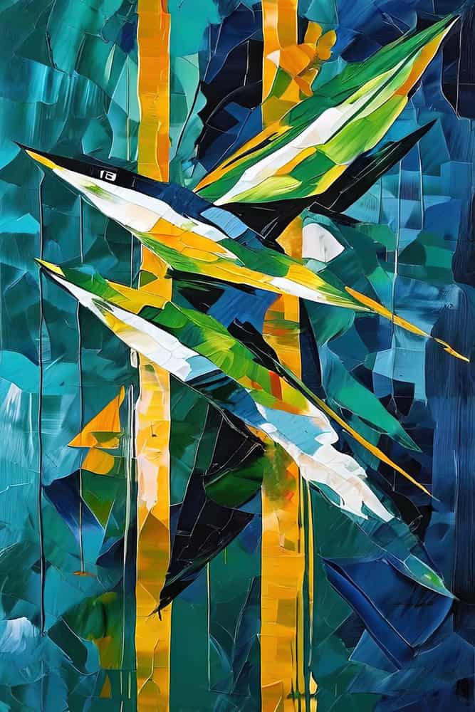 Ethereal Flight: A Symphony of Colors premium reproduction