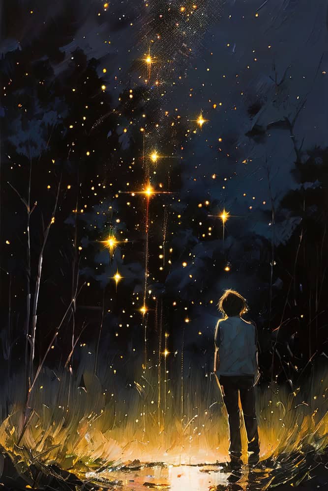 Celestial Reverie: A Journey Through Light premium reproduction