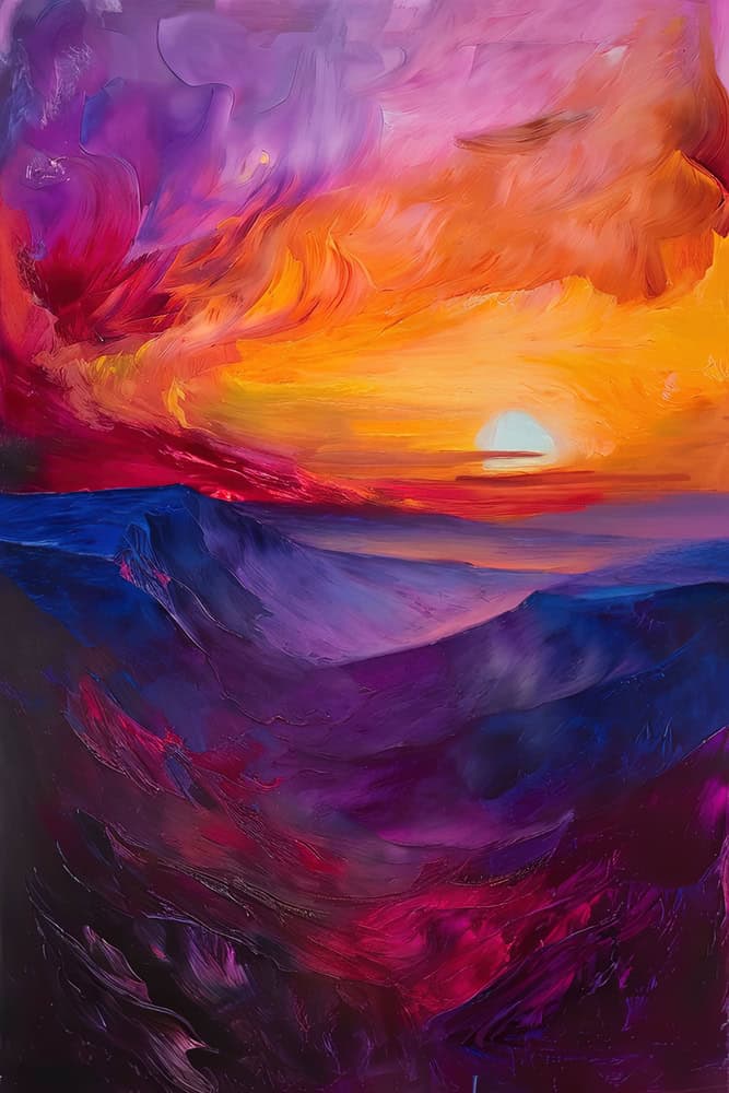 Eternal Horizon: A Symphony in Color premium reproduction