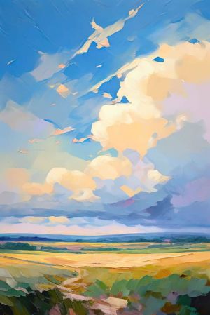 Ethereal Sky and Earth Harmony wall art