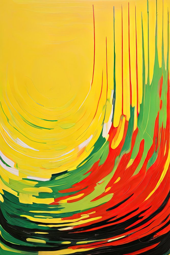 Vibrant Symphony: A Dance of Color premium reproduction