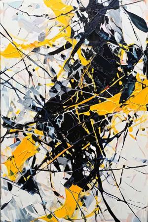 Chaotic Symphony: A Dance of Light and Shadow wall art