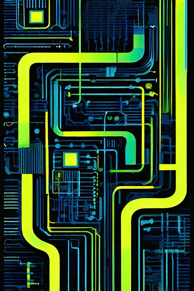Luminescent Circuits: A Journey Through Modernity premium reproduction