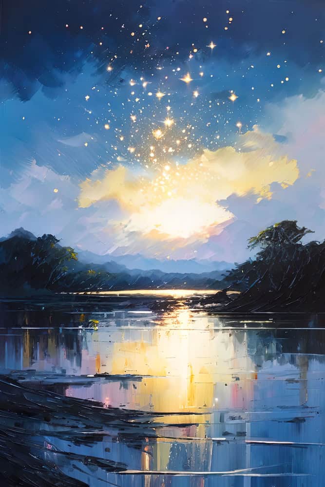 Ethereal Twilight Reflections premium reproduction