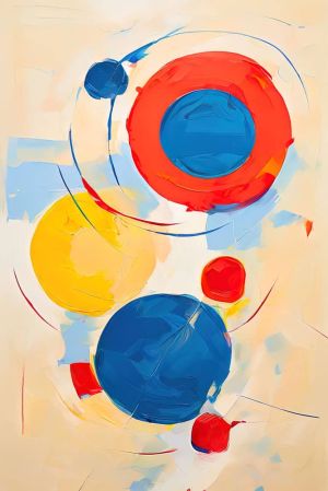 Chromatic Spheres: A Celestial Dance wall art